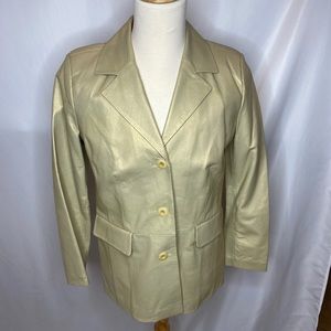 Terry Lewis Classic Genuine Leather Coat Size M